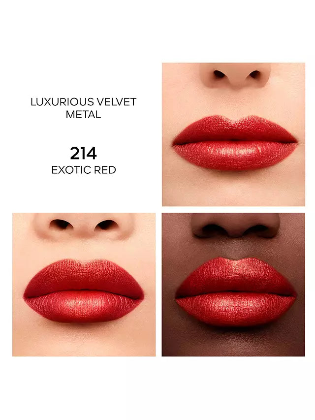 Buy Guerlain Rouge Velvet Metal The Lipstick - N214 Exotic Red online in Pakistan. 100% Authentic produc at Glamivo.pk. Fast shipping with cash on delivery