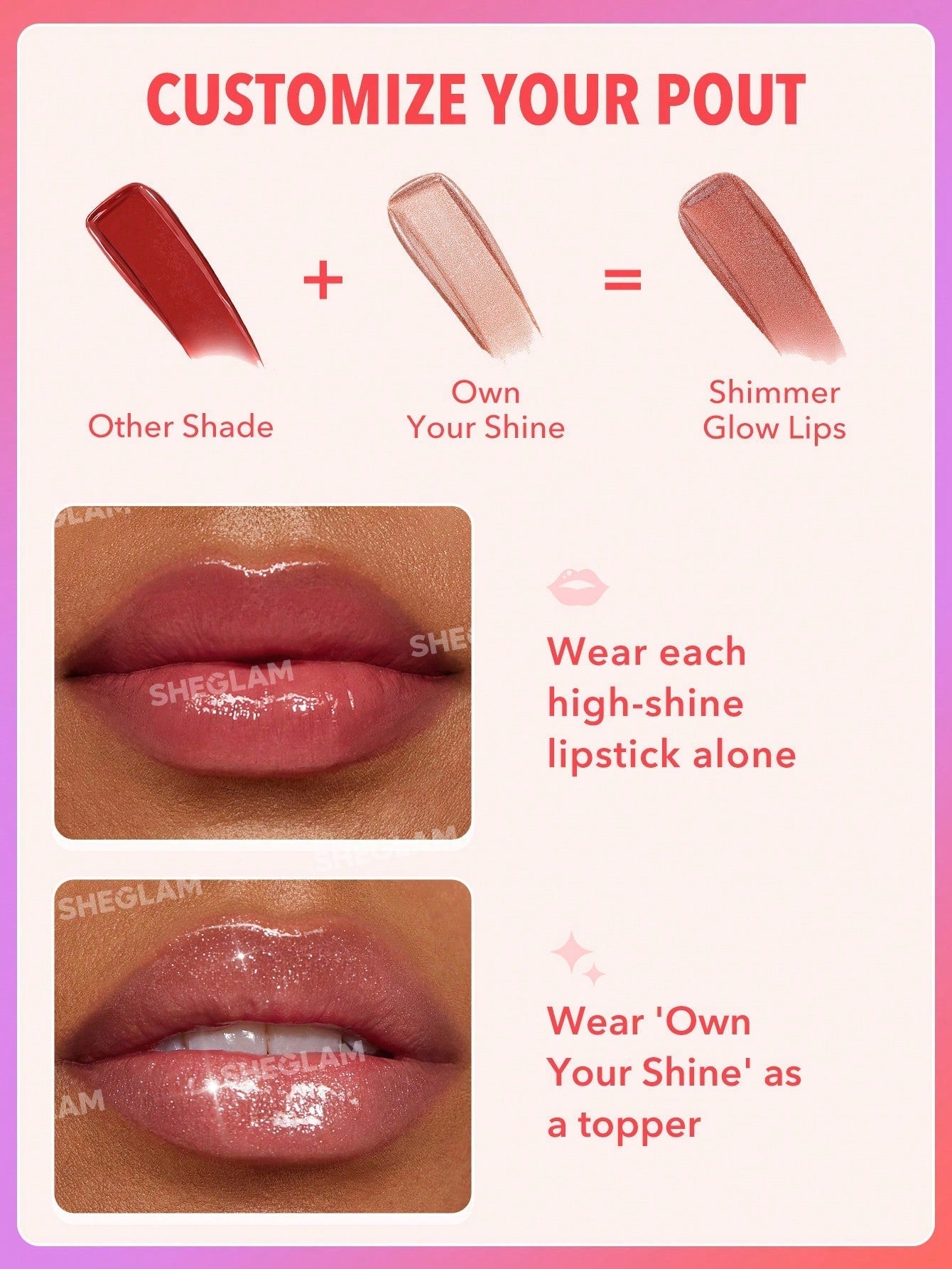 Buy SHEGLAM Mirror Kiss High-Shine Lipstick-Rule Breaker online at Glamivo. 100% Authentic Product Guarantee. Fast & Free Shipping all over the Pakistan. Cash on Delivery Available.