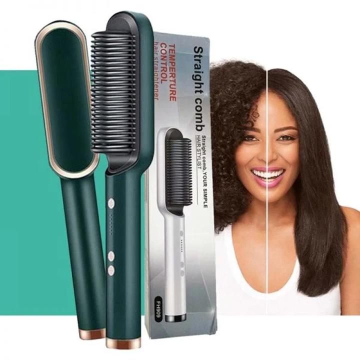 2 In 1 Hair Straightener Brush And Styling Comb