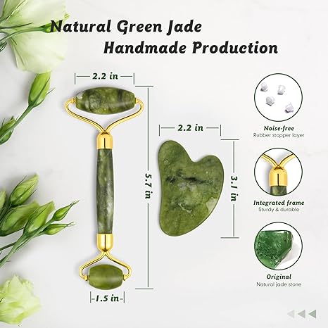 Buy Facial Beauty Guasha Jade Roller Set In Marble - Green online in Pakistan. 100% Authentic produc at Glamivo.pk. Fast shipping with cash on delivery