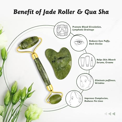 Buy Facial Beauty Guasha Jade Roller Set In Marble - Green online in Pakistan. 100% Authentic produc at Glamivo.pk. Fast shipping with cash on delivery