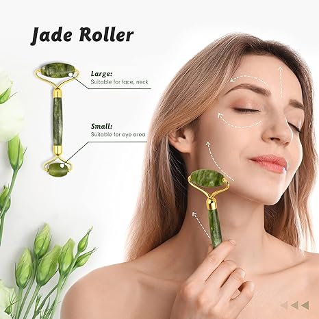 Buy Facial Beauty Guasha Jade Roller Set In Marble - Green online in Pakistan. 100% Authentic produc at Glamivo.pk. Fast shipping with cash on delivery