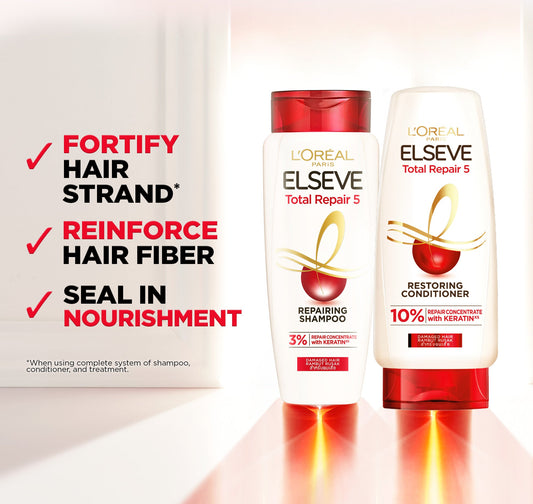 Buy L'oreal Paris Elvive Total Repair 5 Shampoo For Damaged Hair 360  - Ml online in Pakistan. 100% Authentic produc at Glamivo.pk. Fast shipping with cash on delivery