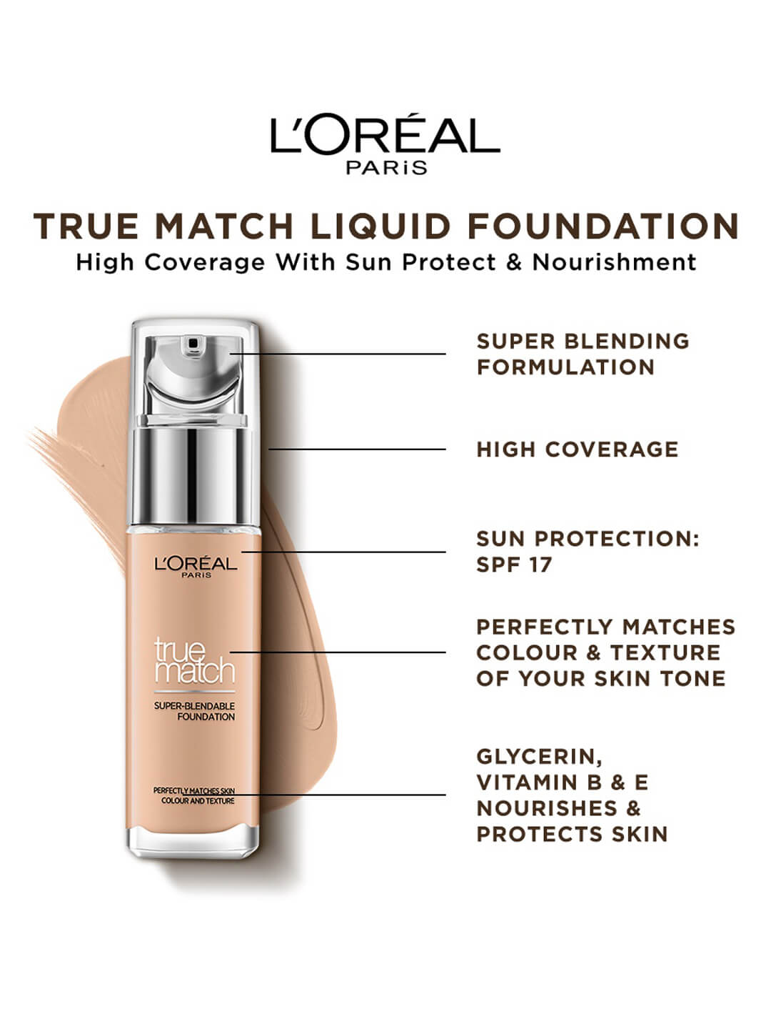 Buy L'oreal Paris True Match Foundation - 4 N Beige online in Pakistan. 100% Authentic produc at Glamivo.pk. Fast shipping with cash on delivery