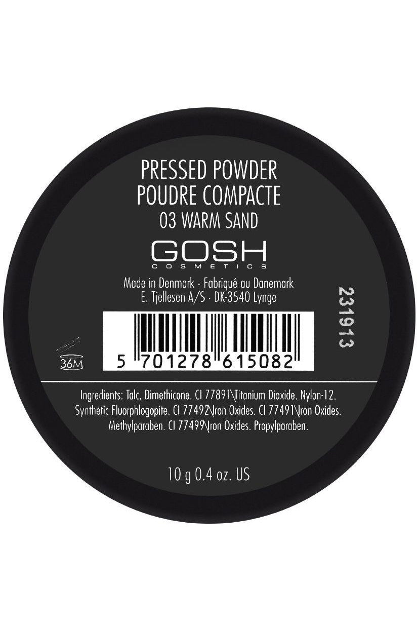 Buy GOSH Pressed Powder - 03 Warm Sand online in Pakistan. 100% Authentic produc at Glamivo.pk. Fast shipping with cash on delivery