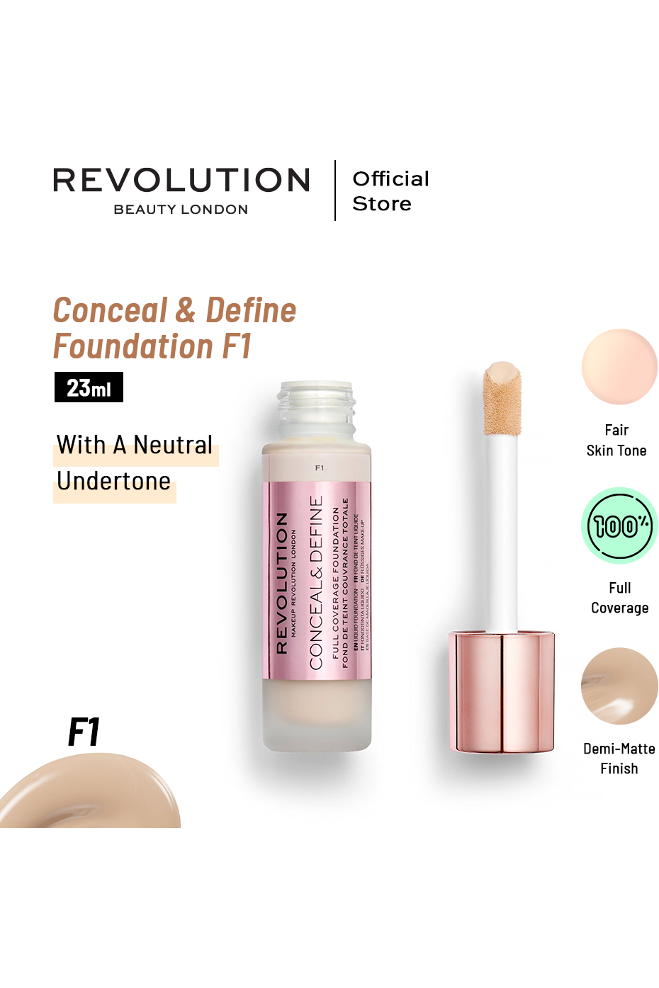 Buy Revolution Makeup Conceal & Define Foundation online in Pakistan. 100% Authentic produc at Glamivo.pk. Fast shipping with cash on delivery