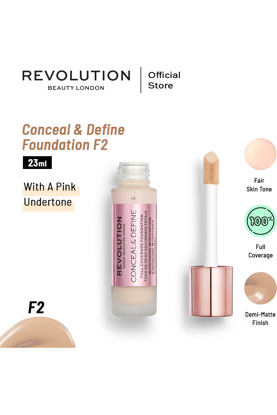 Buy Revolution Makeup Conceal & Define Foundation online in Pakistan. 100% Authentic produc at Glamivo.pk. Fast shipping with cash on delivery