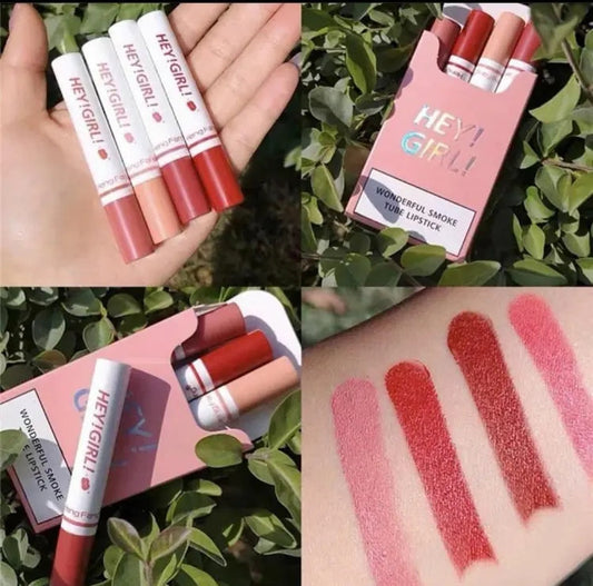 Buy 4 Pcs Wonderful Smoke Matte Finish Lipstick Set online in Pakistan. 100% Authentic produc at Glamivo.pk. Fast shipping with cash on delivery