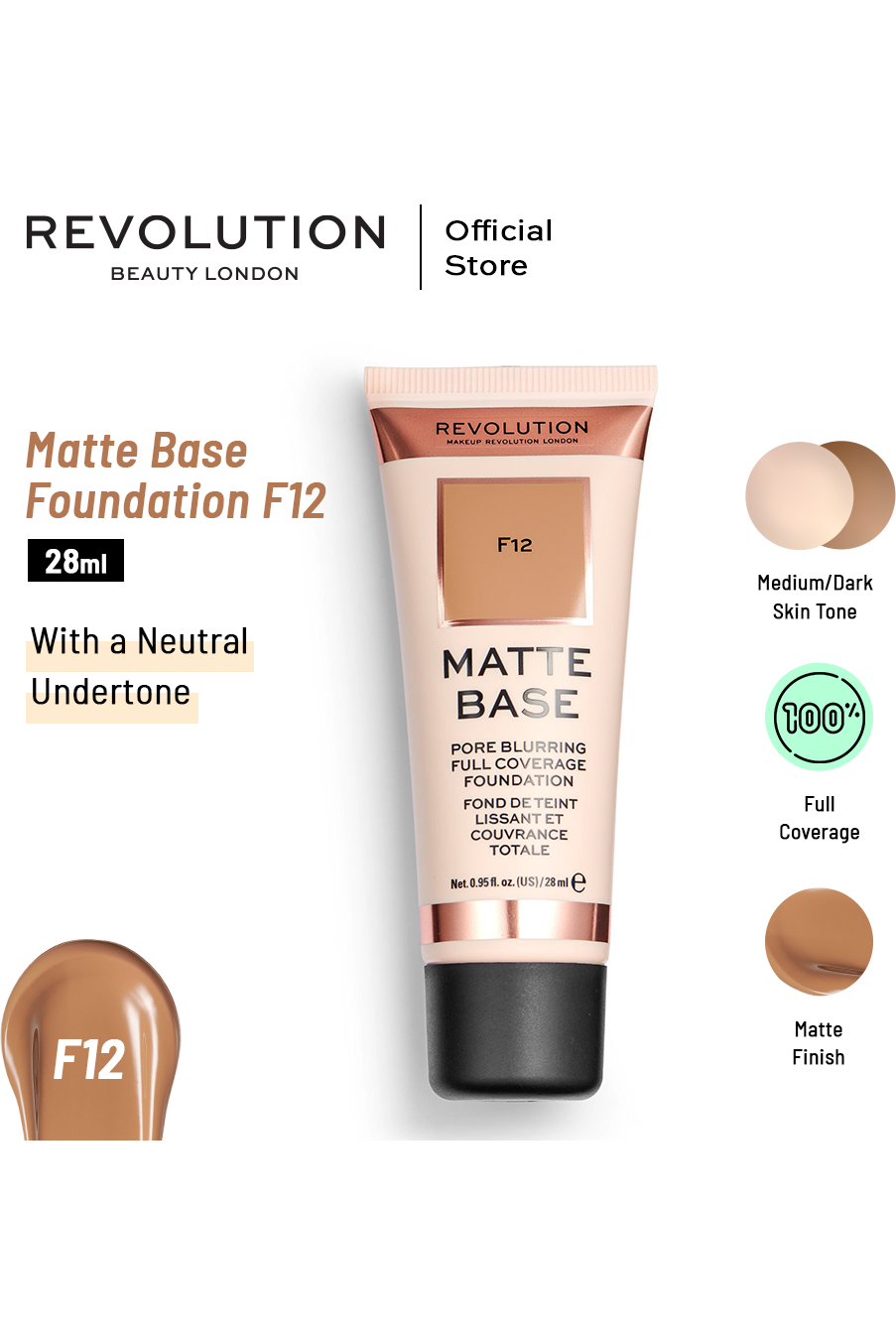 Buy Revolution Matte Base Foundation online in Pakistan. 100% Authentic produc at Glamivo.pk. Fast shipping with cash on delivery