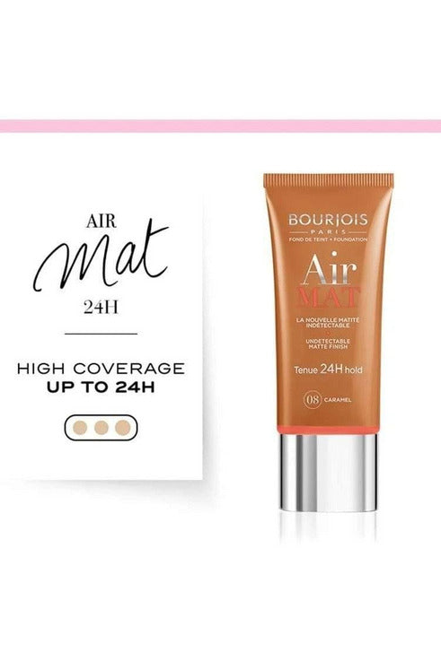 Buy Bourjois 24Hr Air Mat Foundation - 08 Caramel online in Pakistan. 100% Authentic produc at Glamivo.pk. Fast shipping with cash on delivery