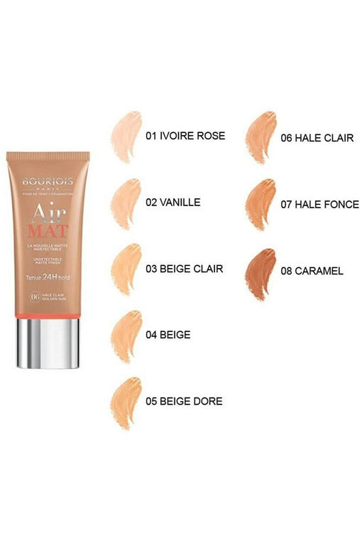 Buy Bourjois 24Hr Air Mat Foundation - 08 Caramel online in Pakistan. 100% Authentic produc at Glamivo.pk. Fast shipping with cash on delivery