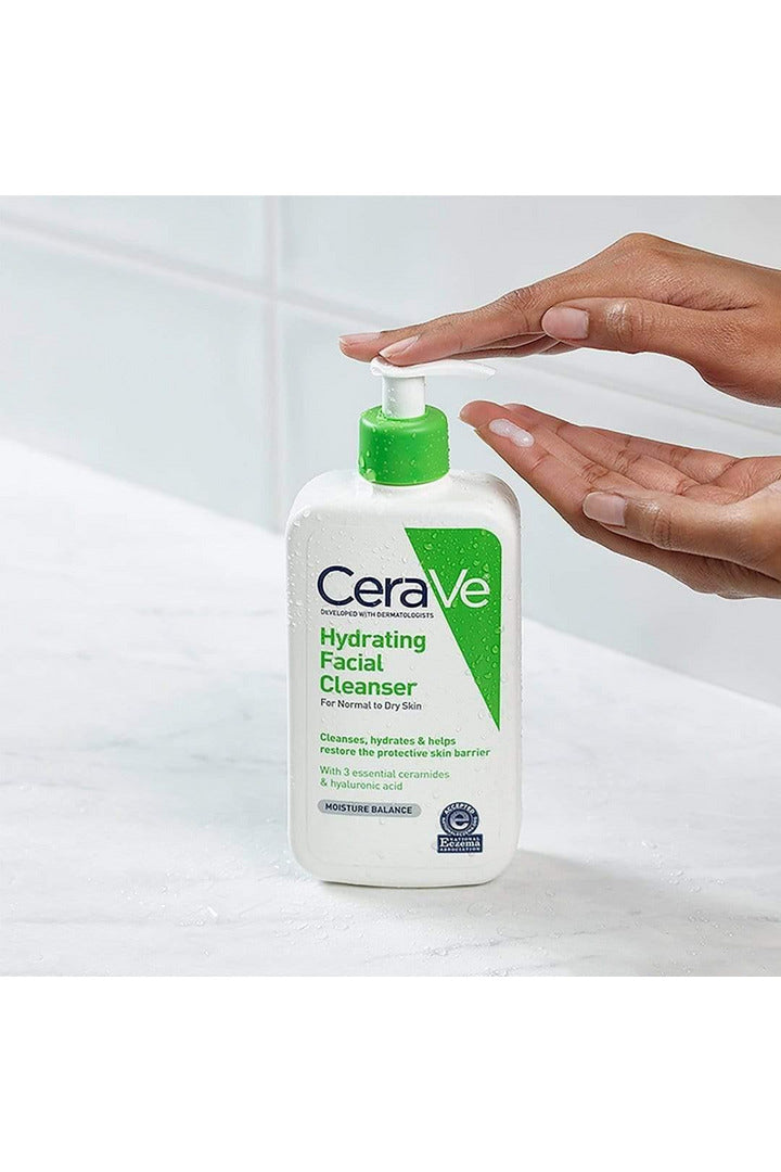 Shop CeraVe Hydrating Facial Cleanser For Normal To Dry Skin - 355 ml online in Pakistan. 100% Authentic produc at Glamivo.pk. Fast shipping with cash on delivery