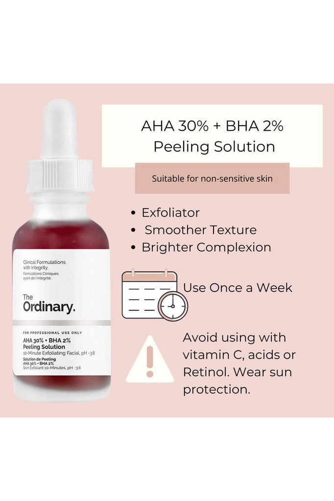 Shop Ordinary AHA 30% + BHA 2% Peeling Solution online in Pakistan. 100% Authentic produc at Glamivo.pk. Fast shipping with cash on delivery